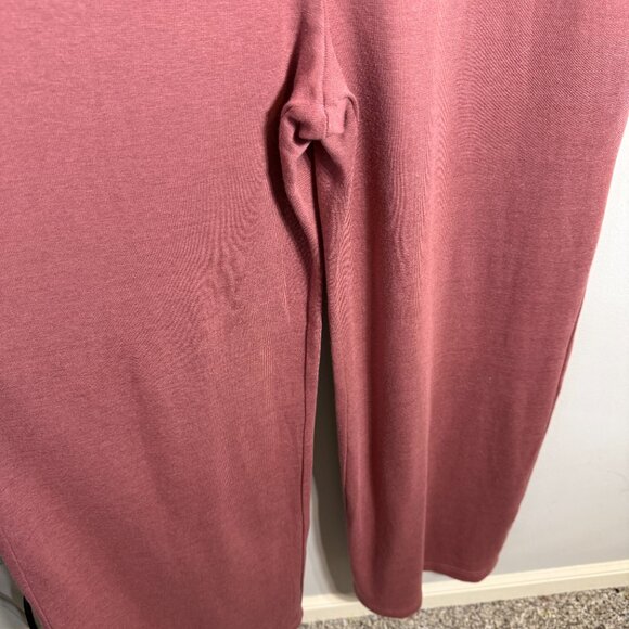 Fabletics Grace Relaxed Jumpsuit Women Large Dark Rouge Red Active Wide Leg NWOT - Picture 10 of 16
